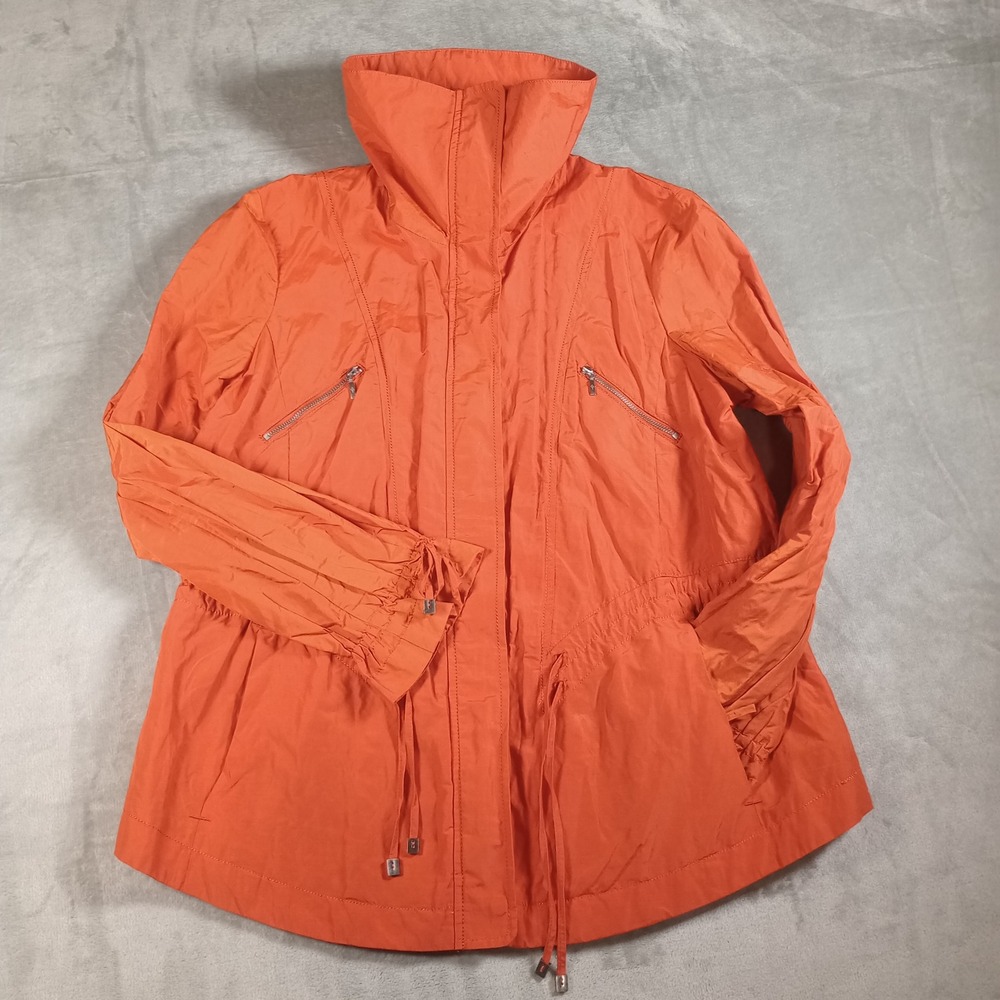 Cole Haan Jacket Womens L Orange Funnel Neck Zip Utility 35JOS3000 Gorpcore Tech